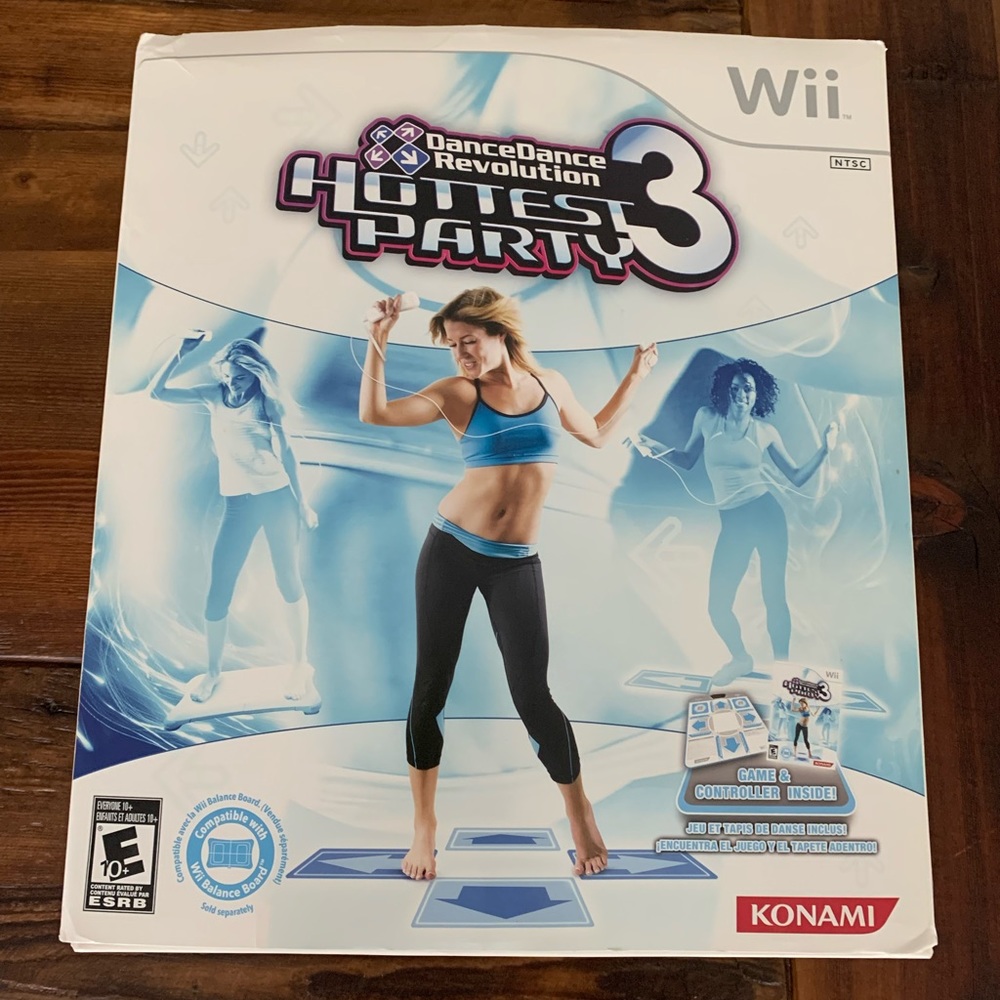 ⚡️Wii DanceDance Revolution Hottest Party 3   Game and Controller Mat